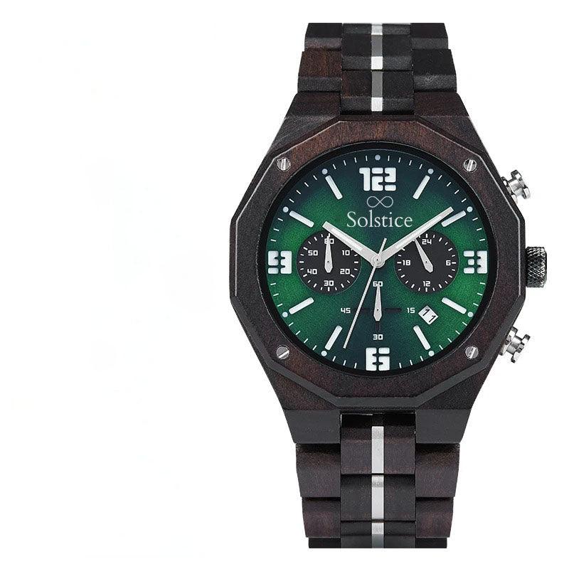 Aura Wood Chrono - Green Leaf Edition